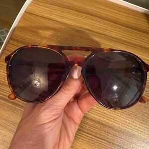 Wildfox Brown Aviator Glasses with Tortoiseshell Design